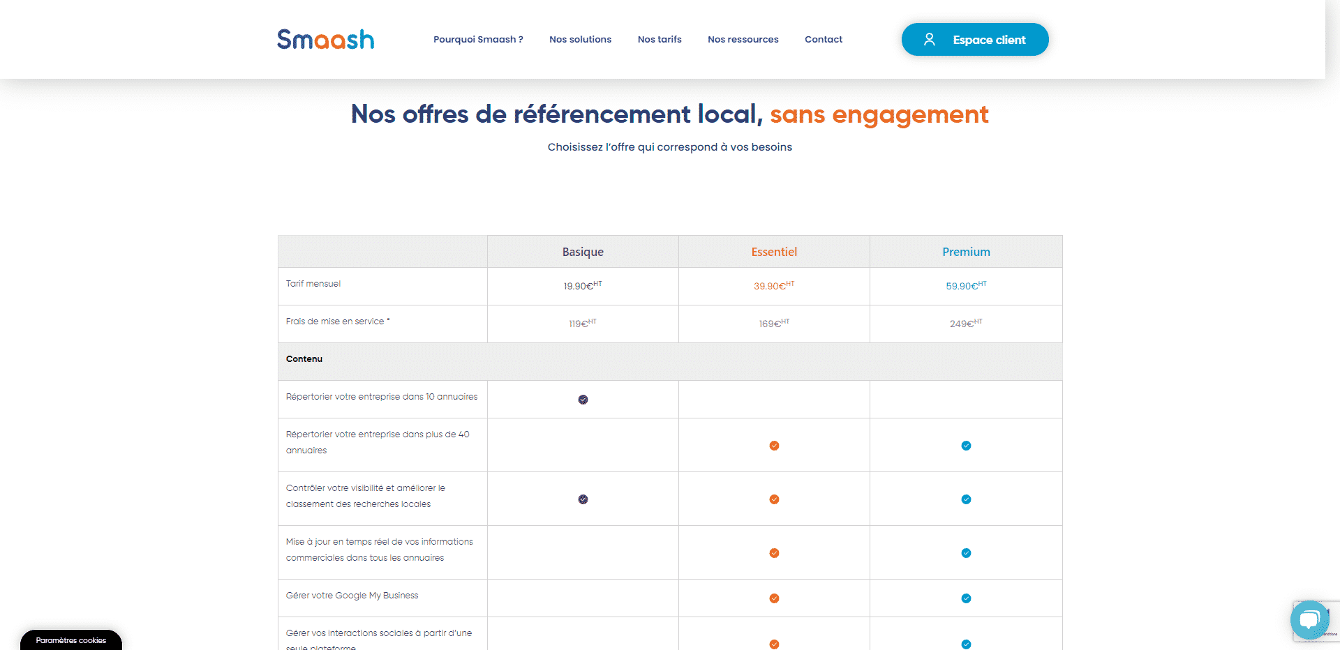 smaash io offres référencement local