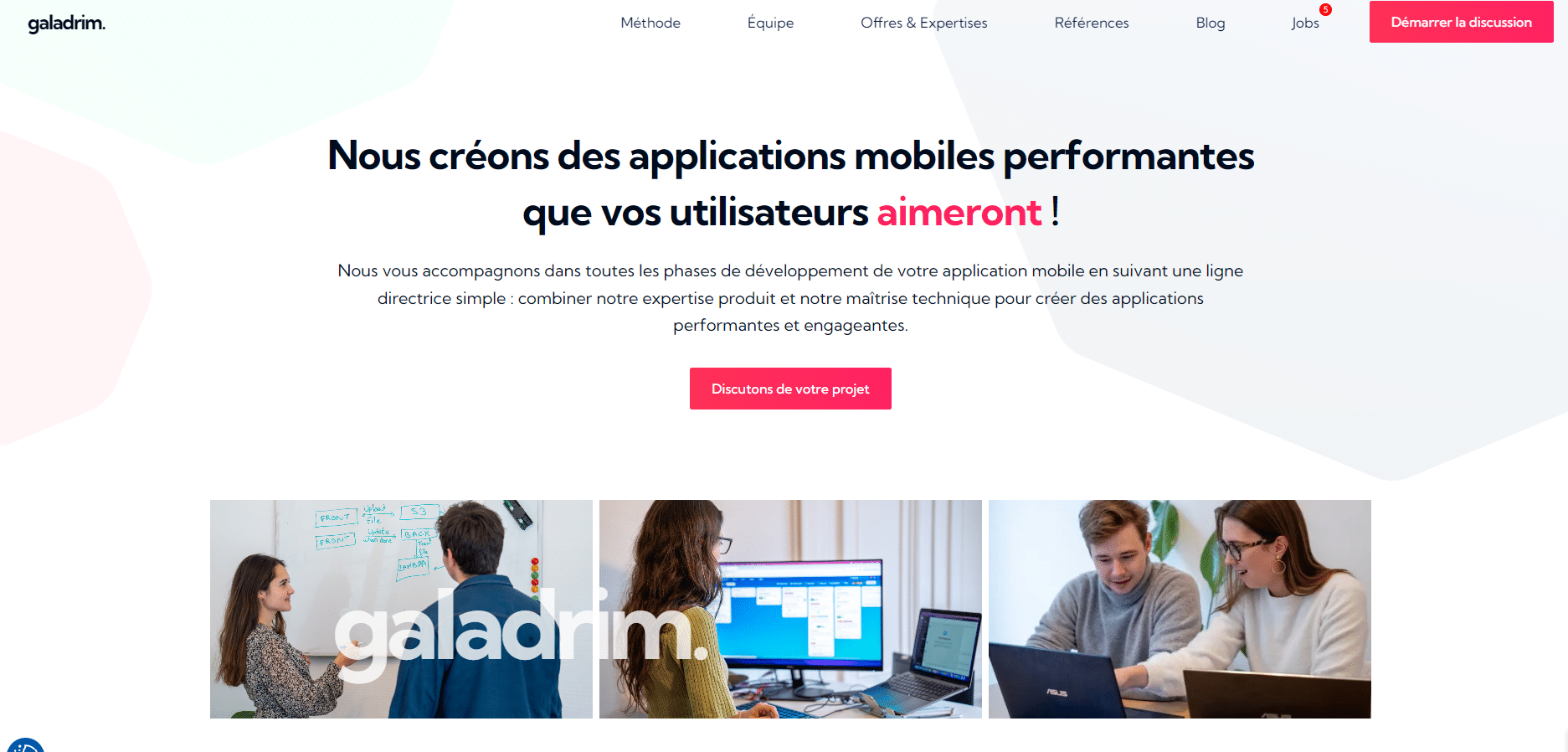 Agence Galadrim application mobile