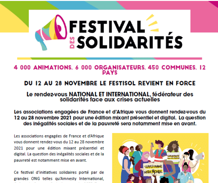 50 exemples communiques presse festival solidarités