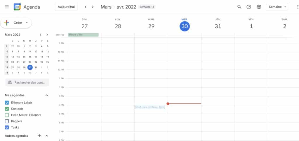Google Calendar outils freelance