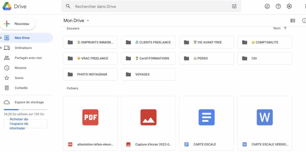 outil freelance Google Drive