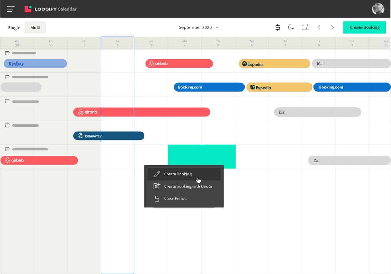 calendrier channel manager