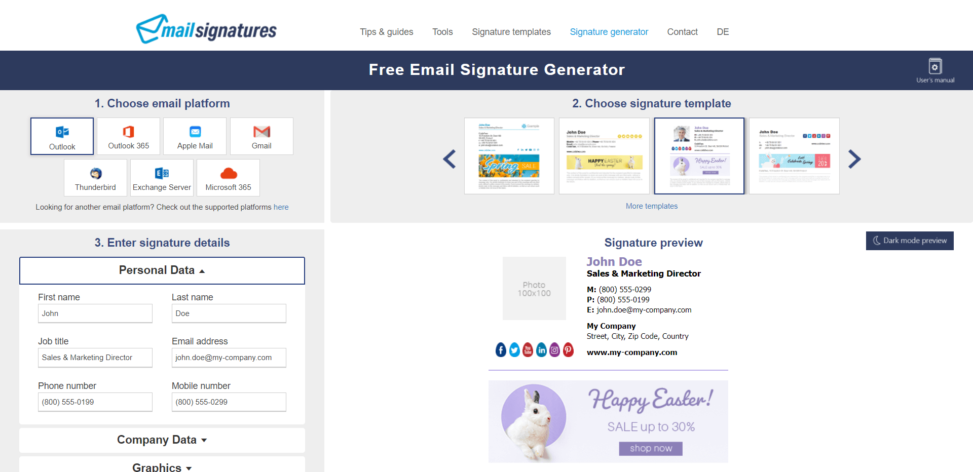 mail signatures