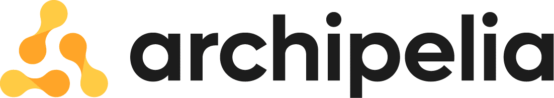 Logo Archipelia orange et noir