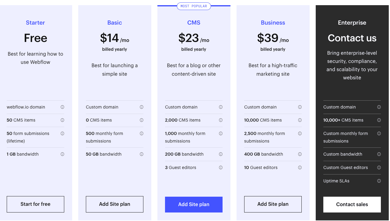 webflow-pricing