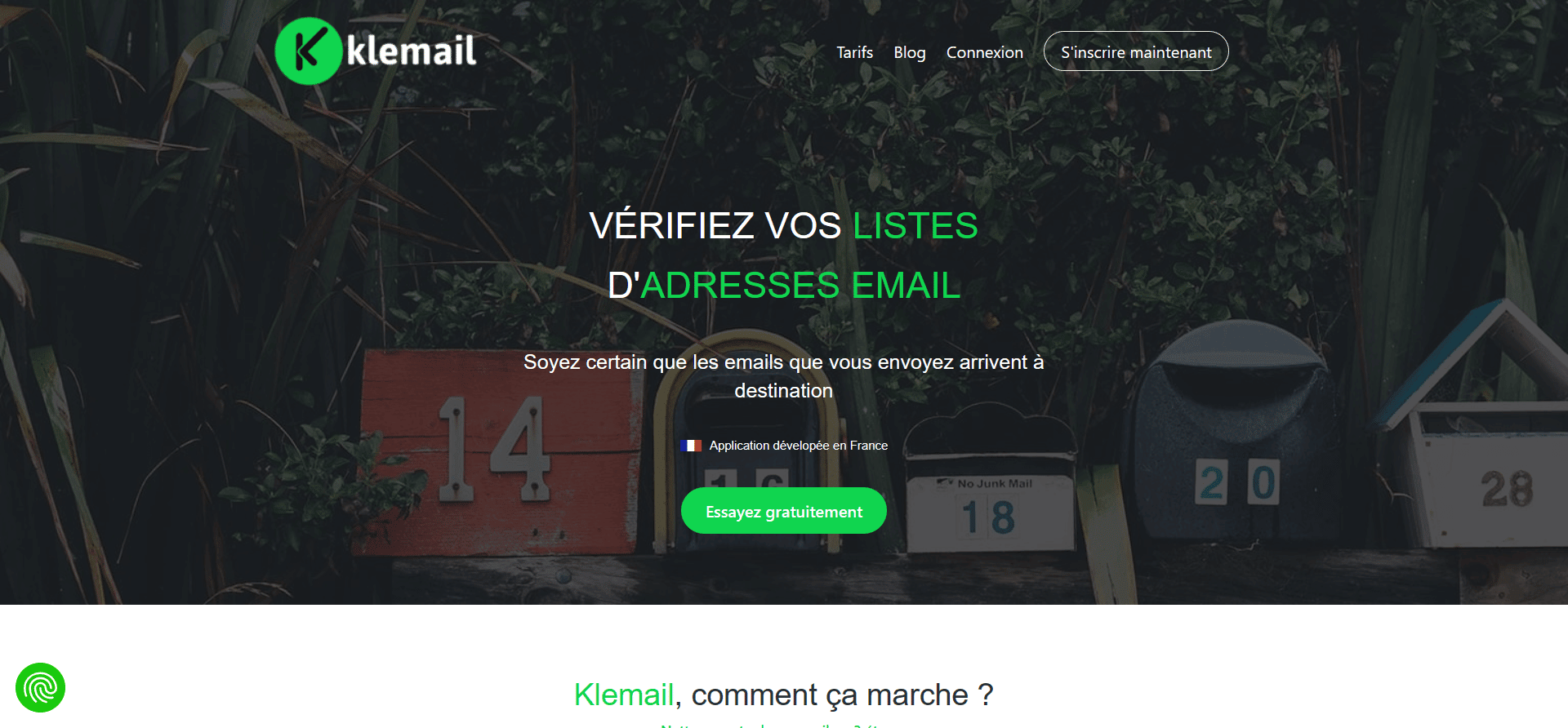 klemail nettoyage liste email