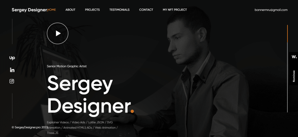 sergey designer exemple site cv
