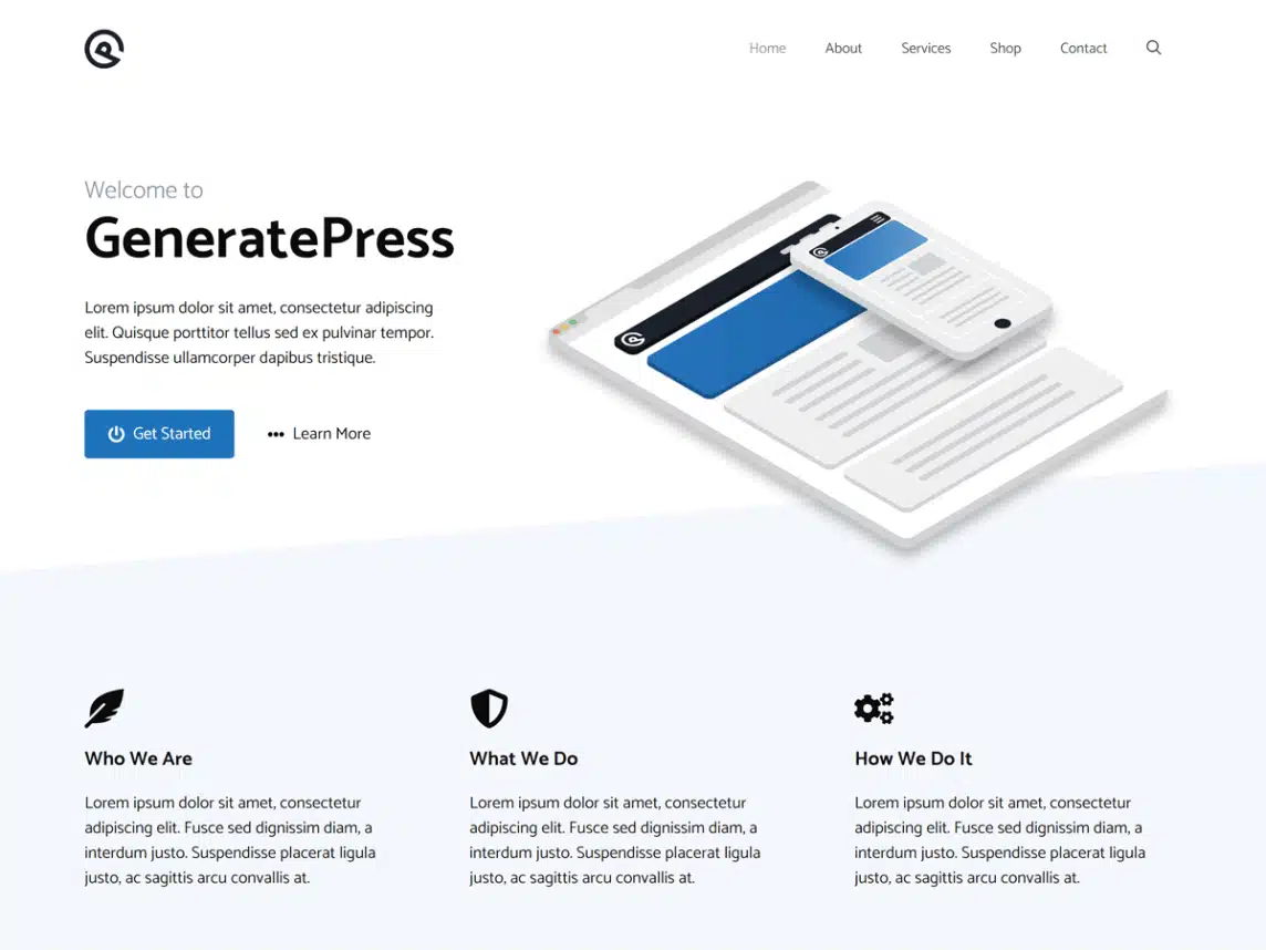 exemple theme wordpress gratuit generatepress