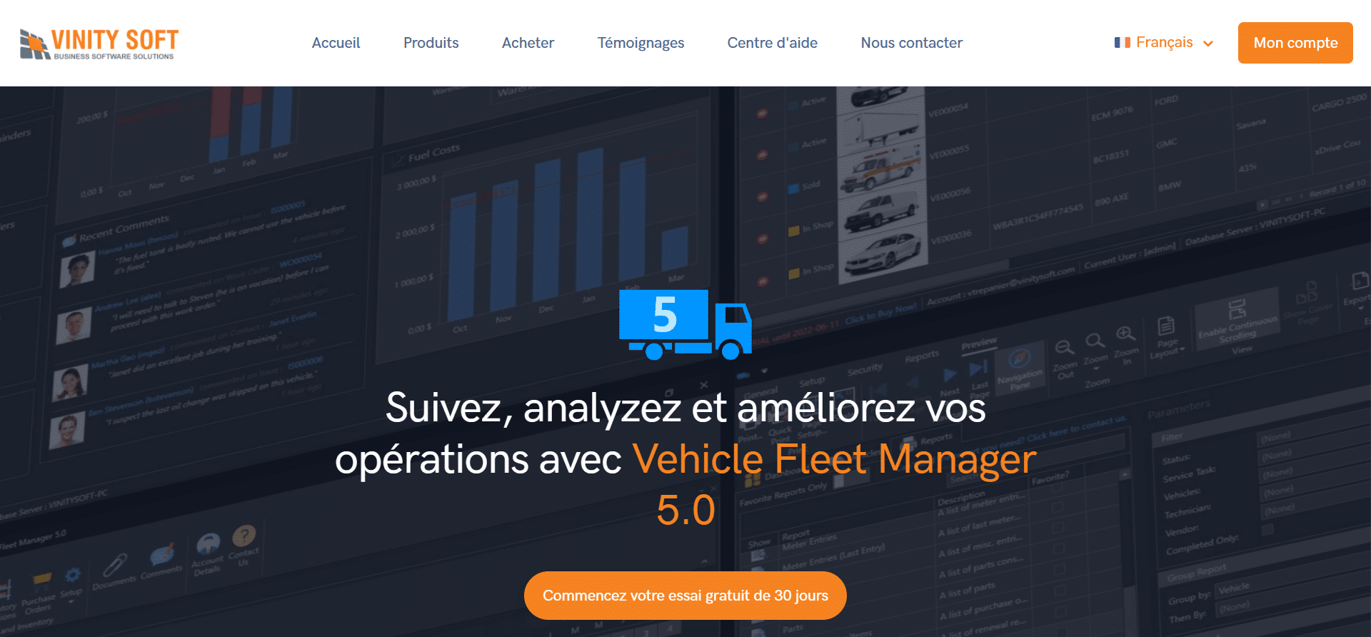 vehicle fleet manager gestion flotte camions