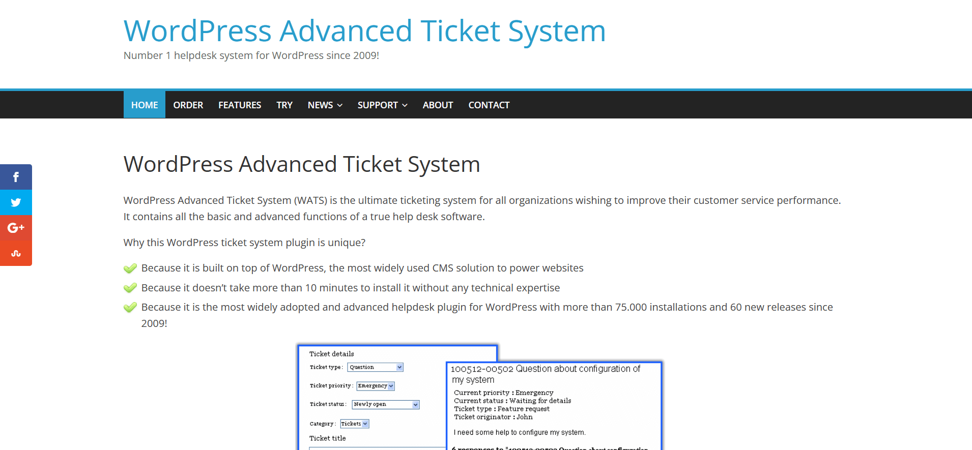 logiciel ticketing gratuit wordpress ticket system