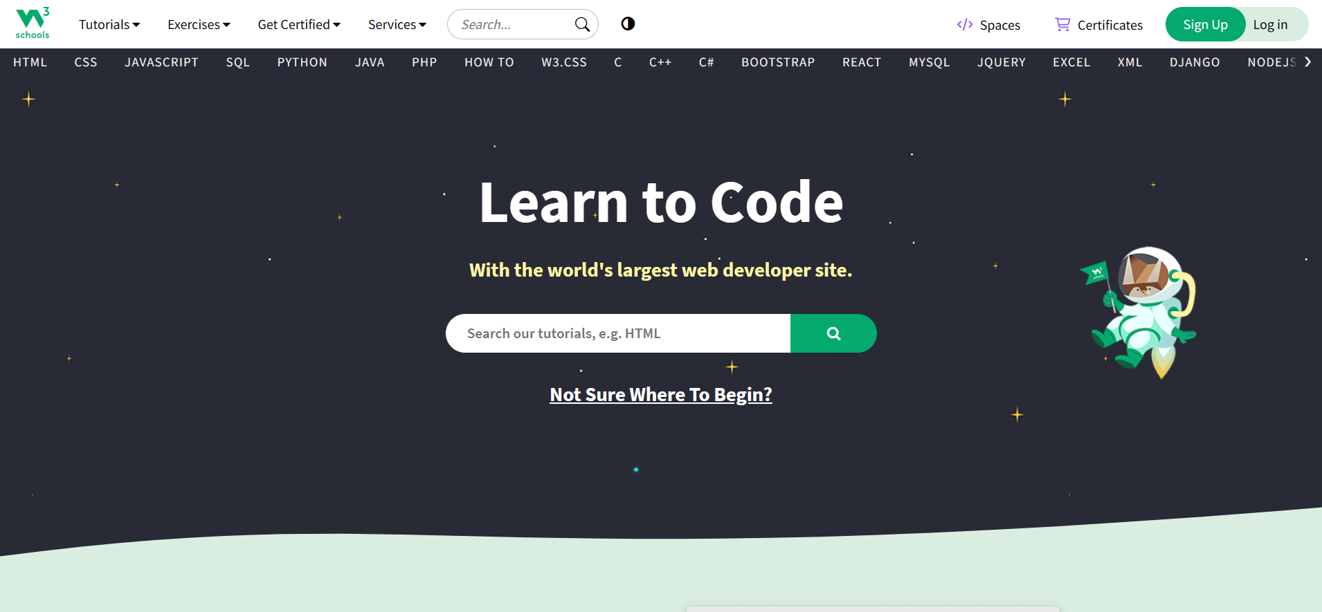 apprendre à coder w3schools
