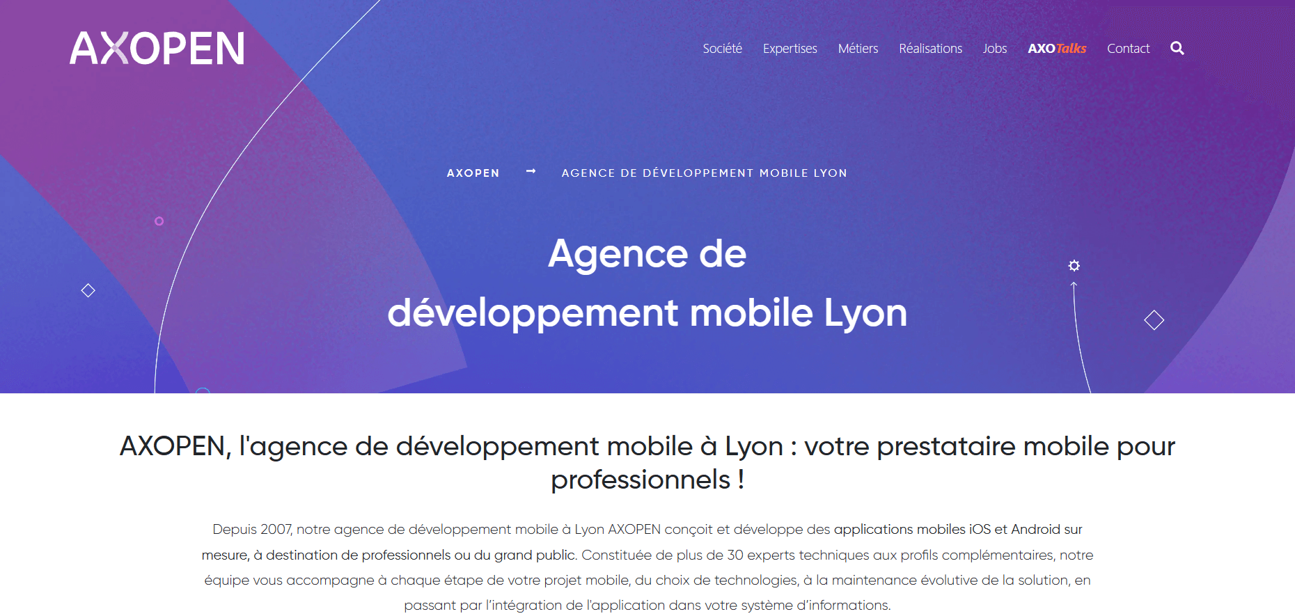agence développement application mobile axopen