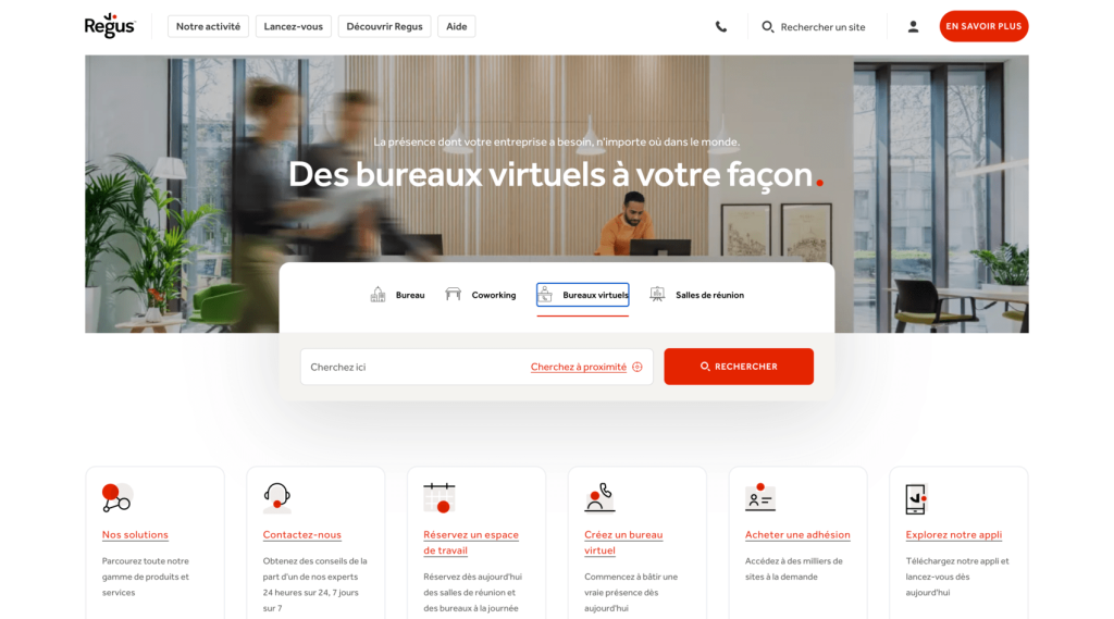 domiciliation entreprise regus
