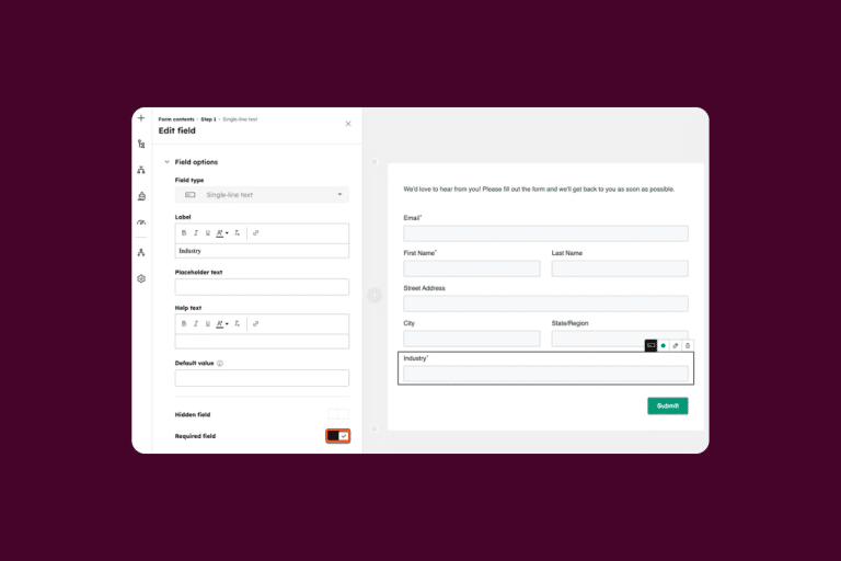 formulaire multi etapes hubspot