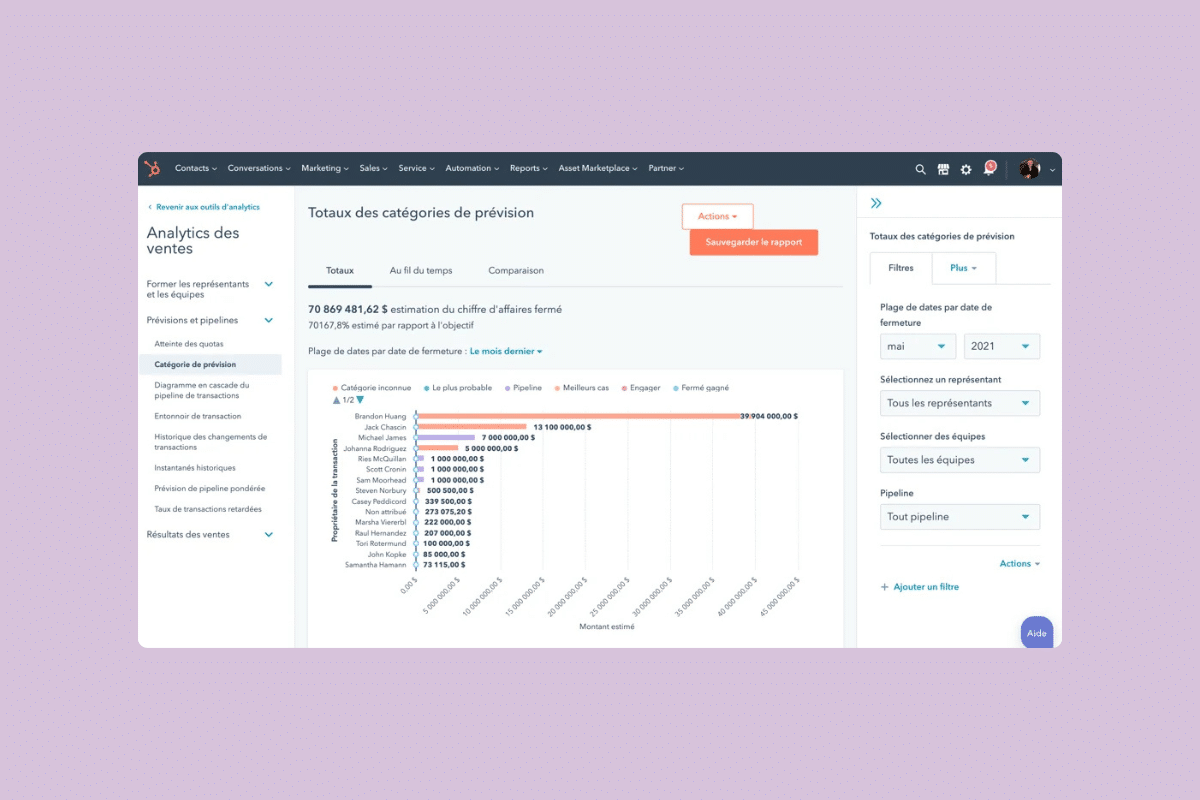 Mettre en place un système de prévision des ventes pour un directeur commercial