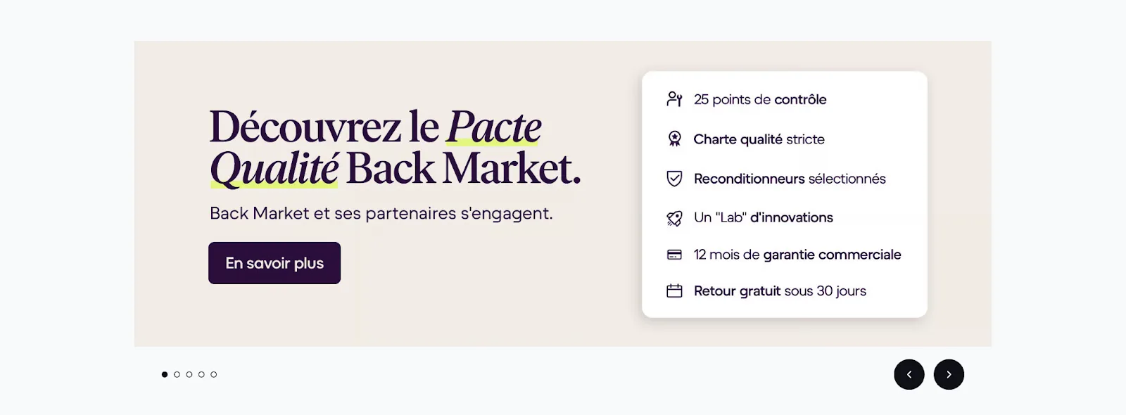 Site e-commerce Back Market : exemple de design et d’expérience réussis