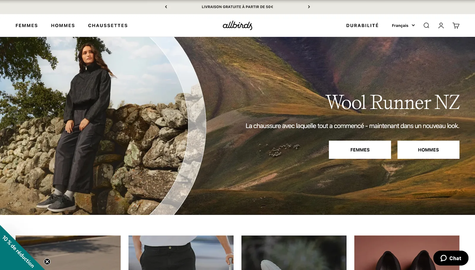 Site e-commerce Allbirds : exemple de design et d’expérience réussis