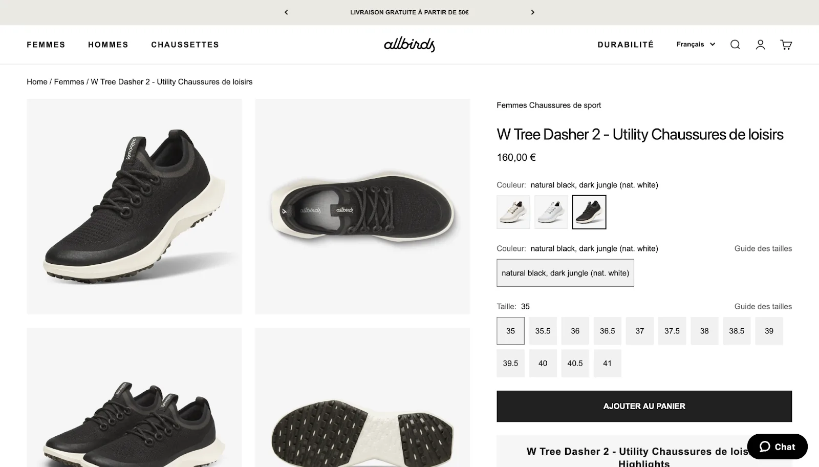 Site e-commerce Allbirds : exemple de design et d’expérience réussis