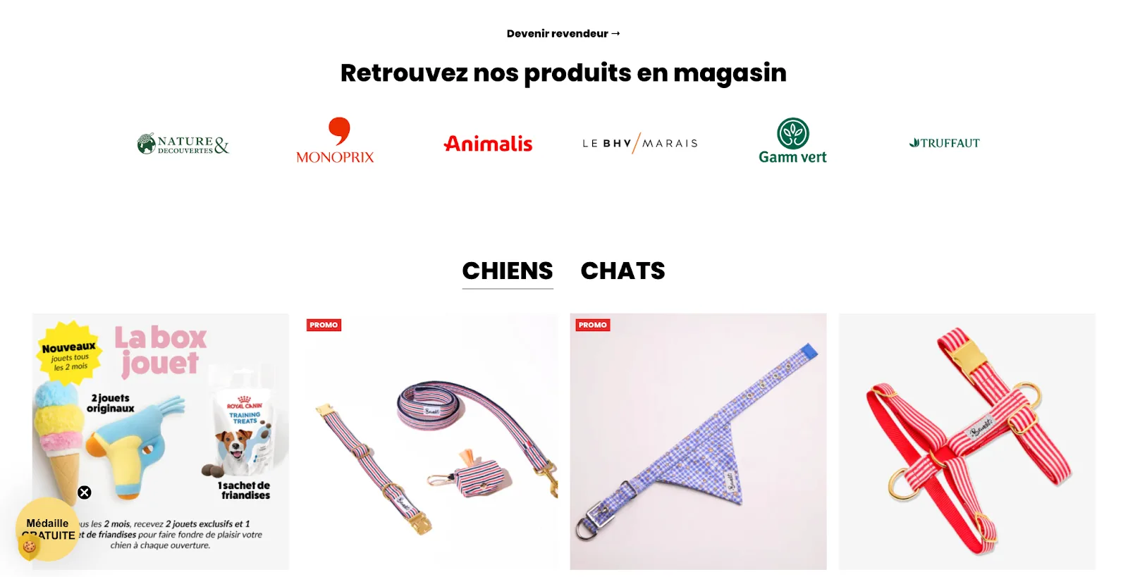 Site e-commerce Bandit : exemple de design et d’expérience réussis