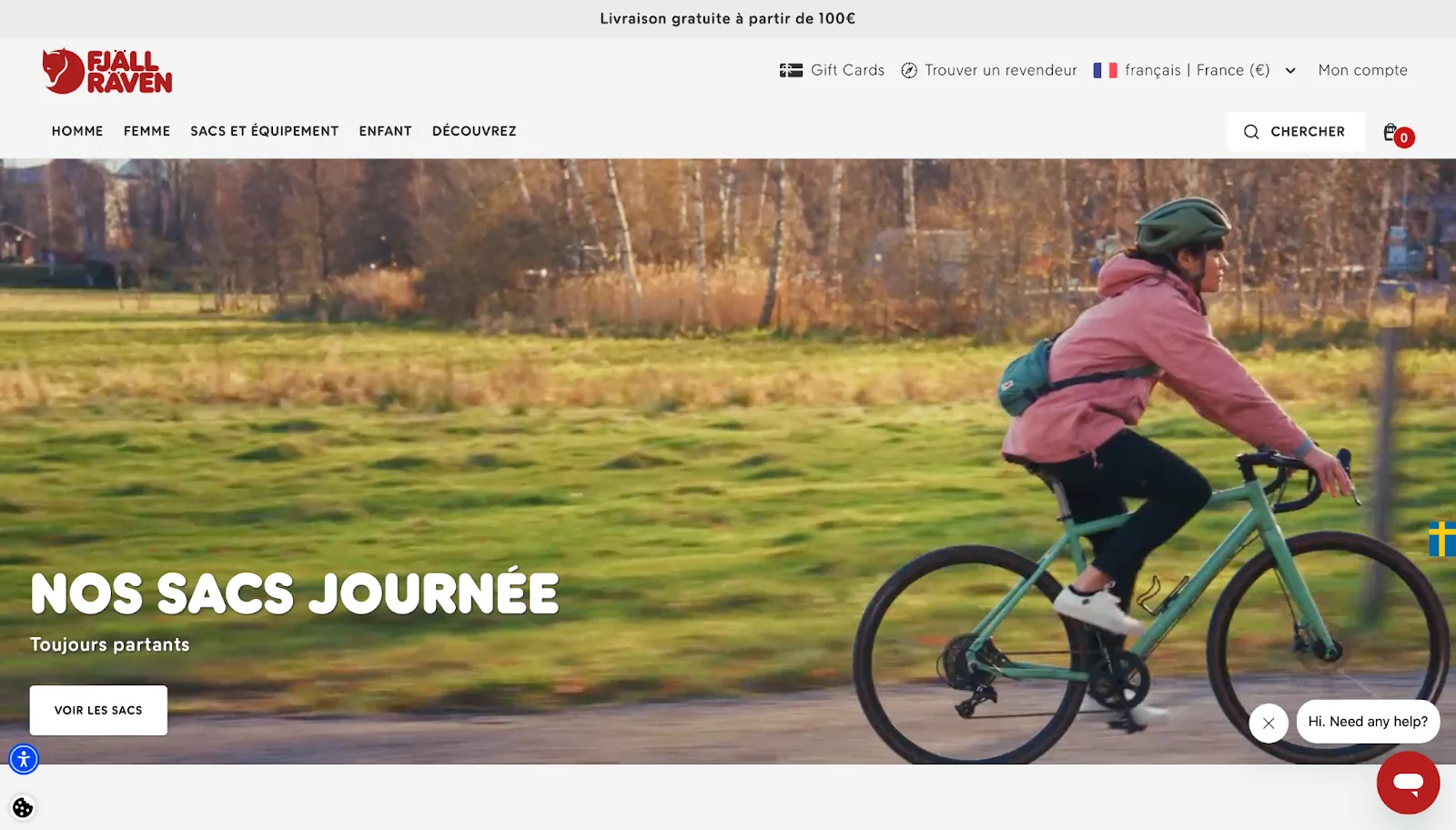 Site e-commerce Fjällräven : exemple de design et d’expérience réussis