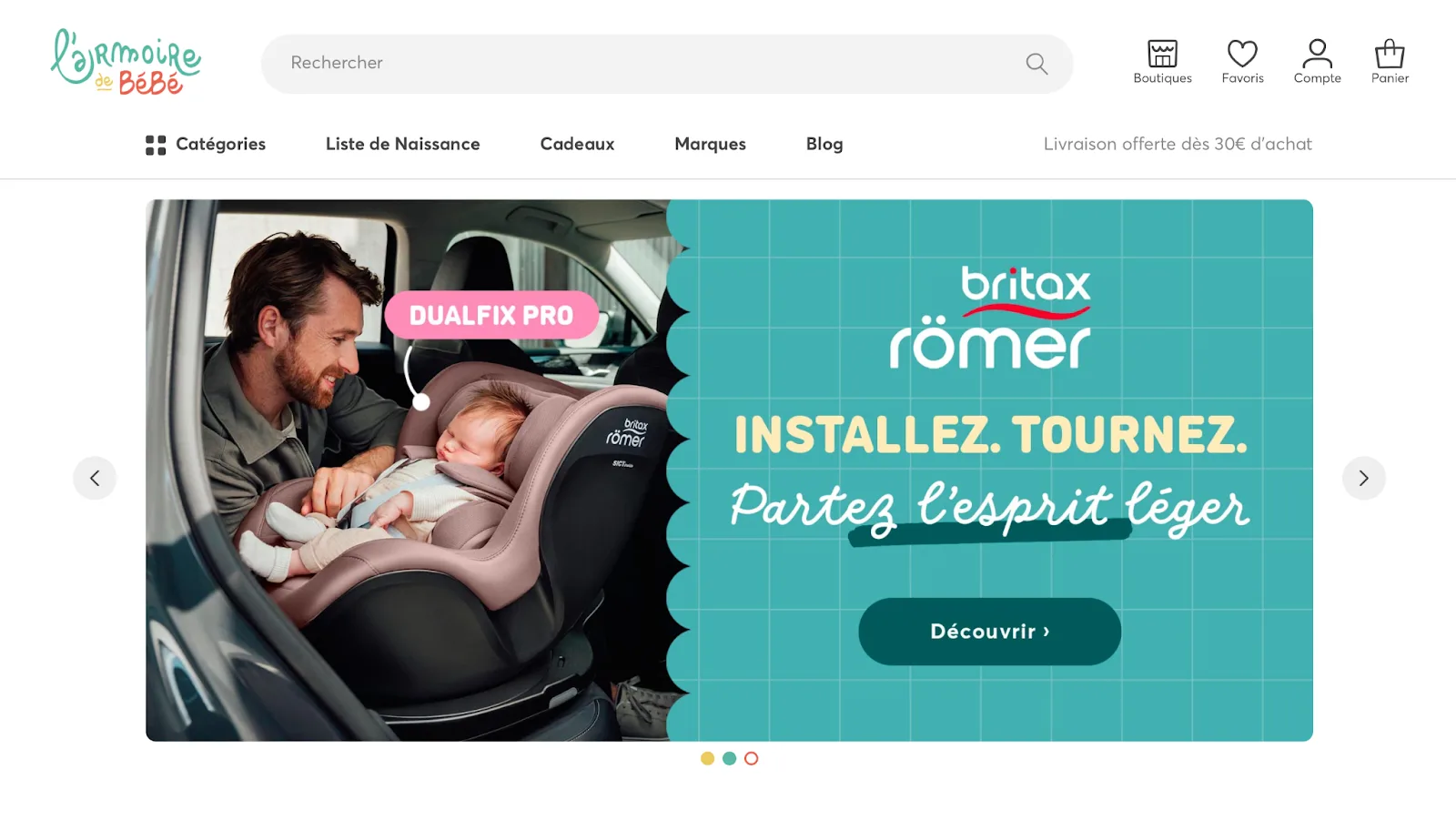 Site e-commerce L’Armoire de Bébé : exemple de design et d’expérience réussis