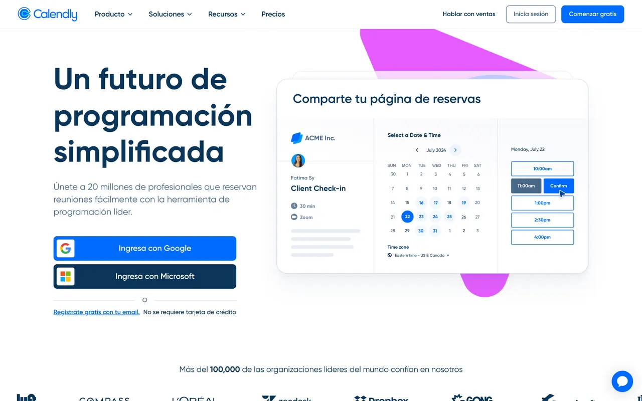 Calendly, herramienta para programar citas y reuniones online