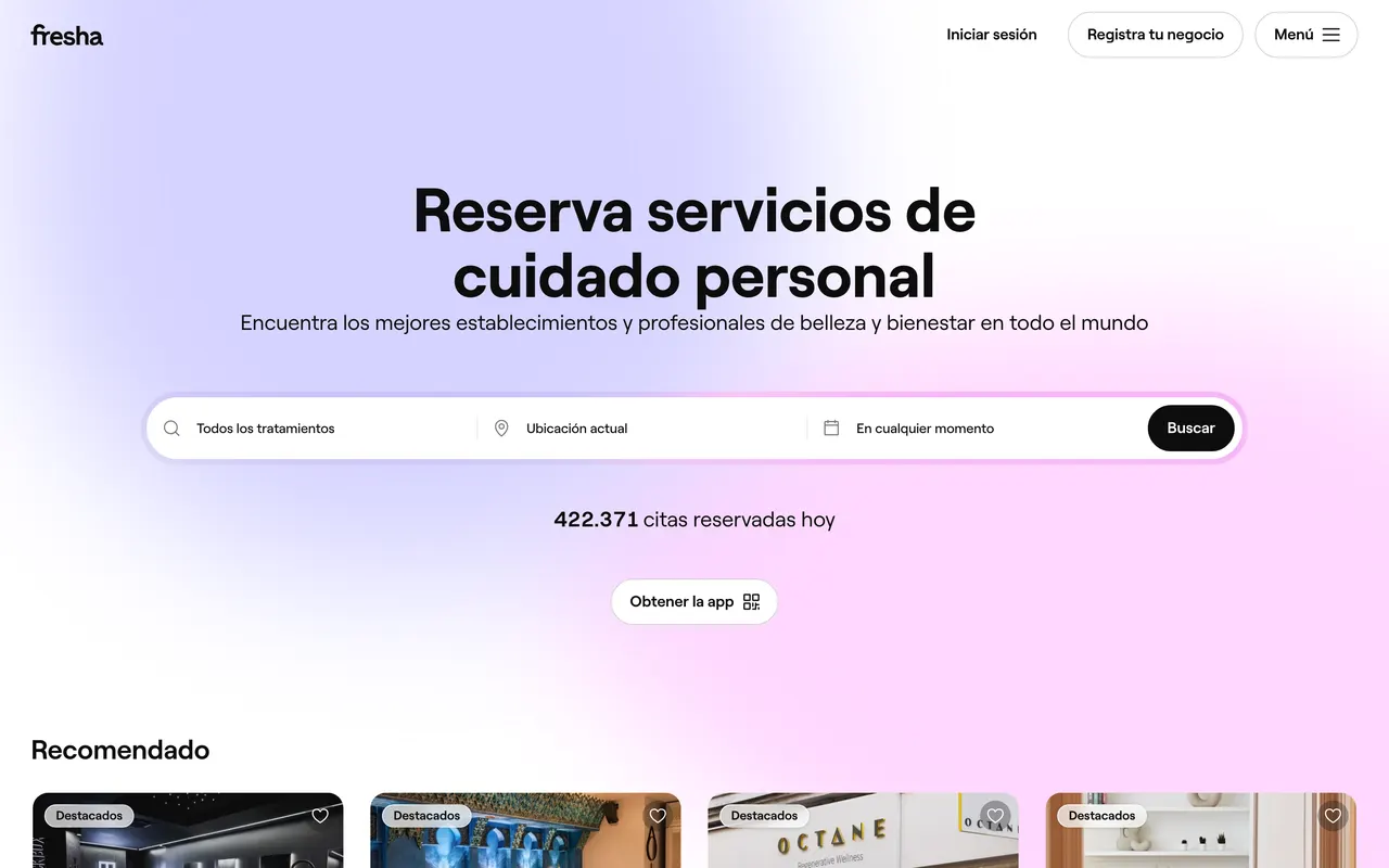 Fresha, plataforma de reservas para salones de belleza y bienestar