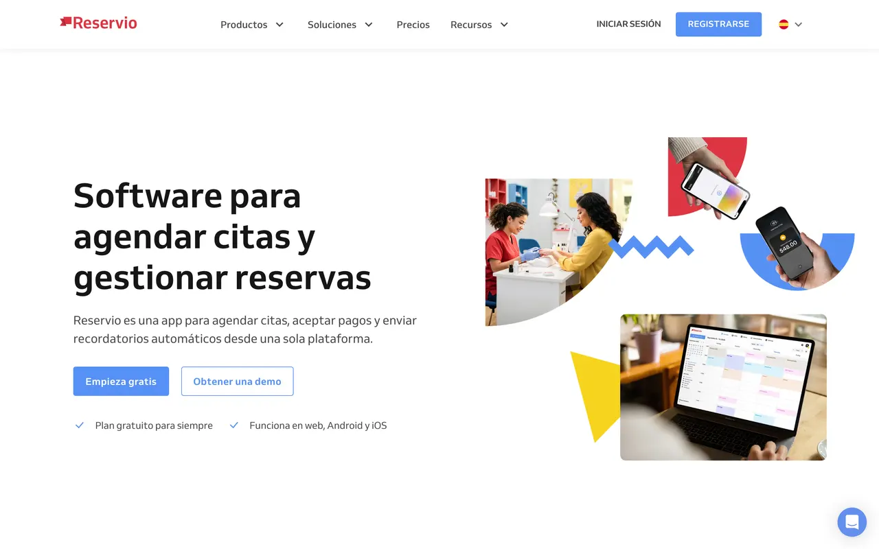 Reservio, app para agendar citas y gestionar reservas con plan gratuito