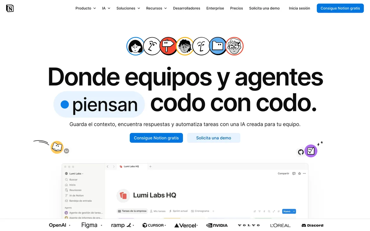 Notion en español, espacio de trabajo todo en uno para autónomos (julio de 2026)