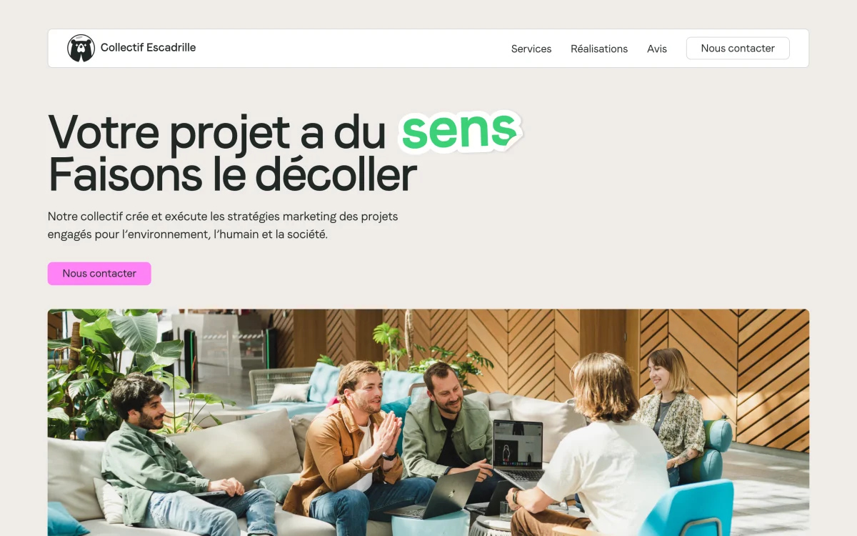 Site du collectif L'escadrille en 2026