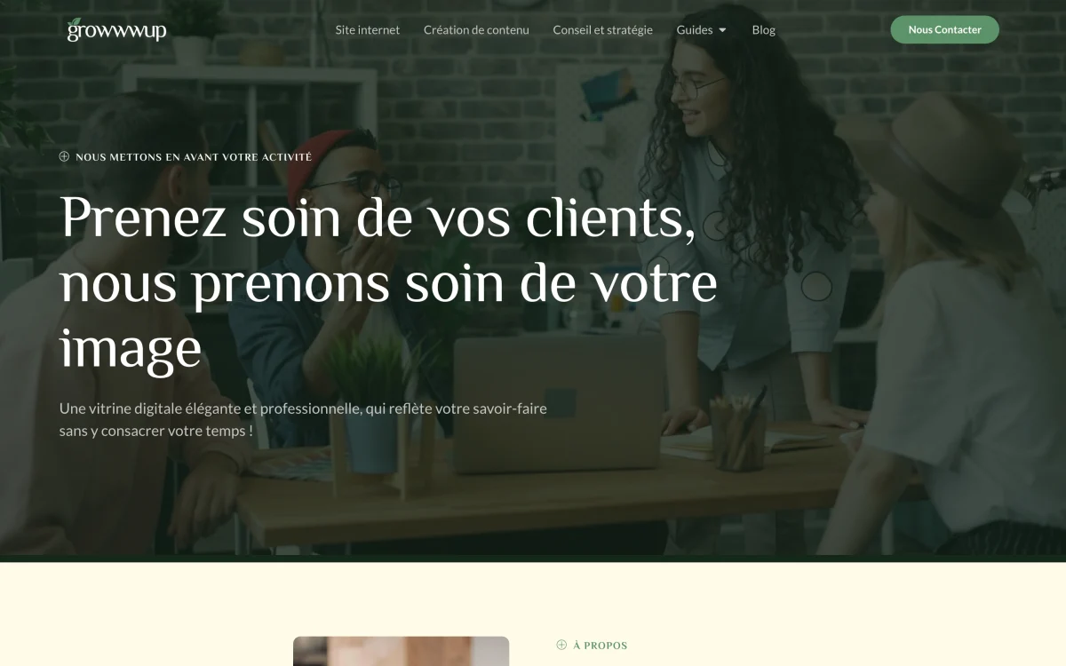 Site du collectif Growwwup en 2026