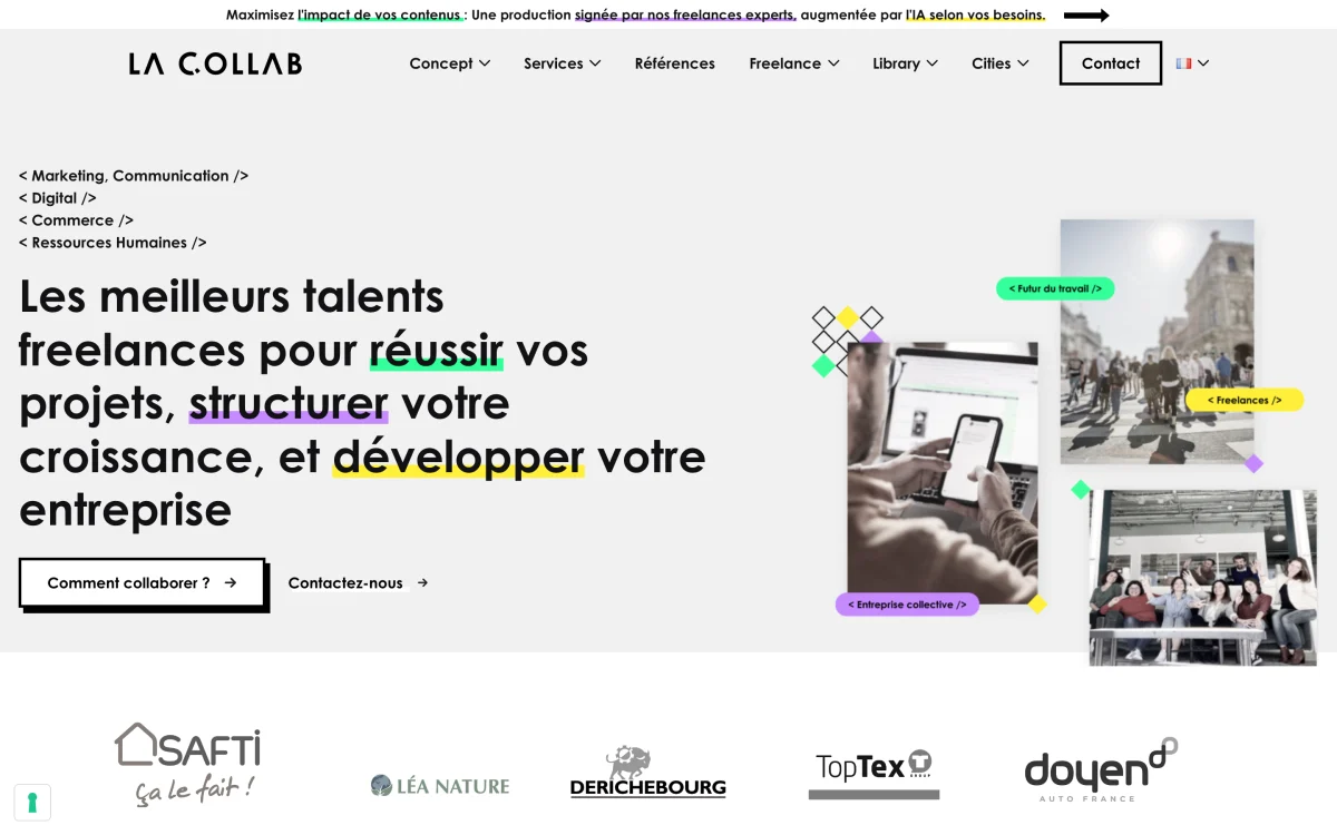 Site du collectif La Collab en 2026