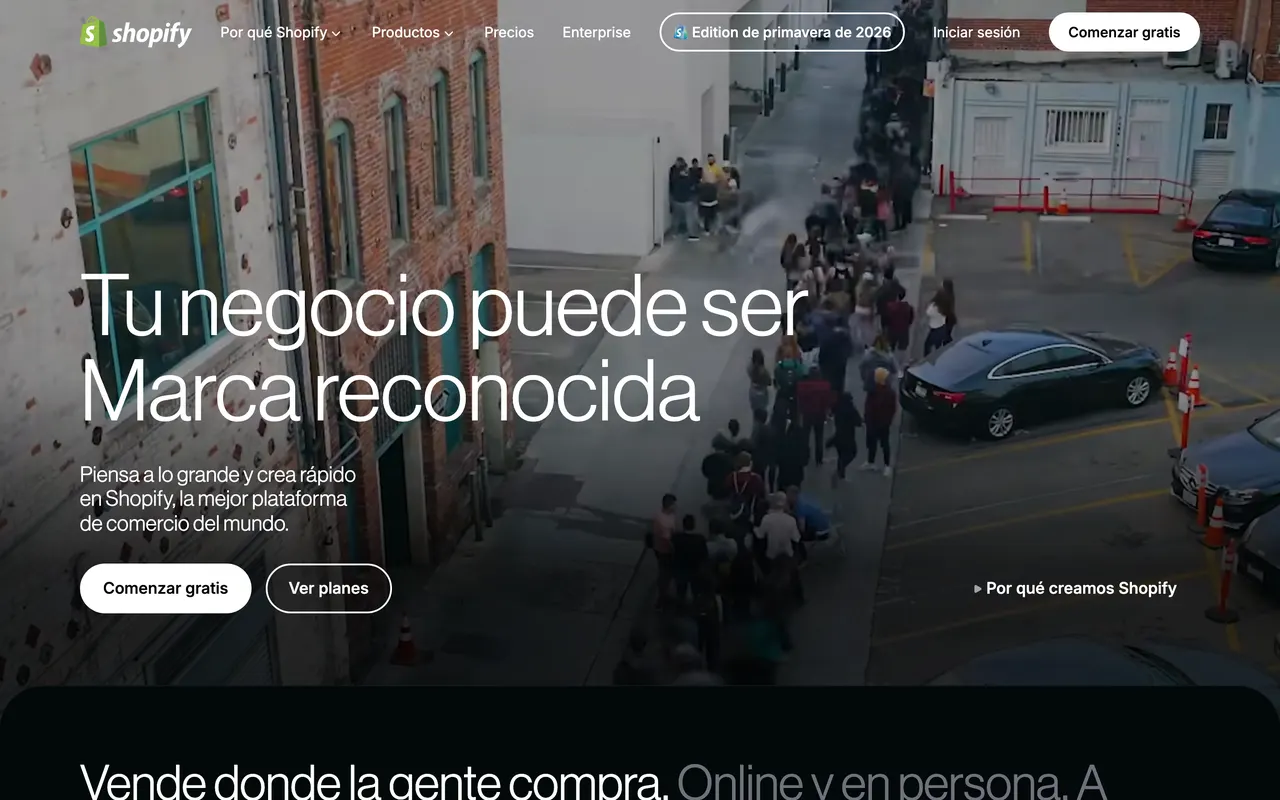 Shopify España, plataforma de comercio electrónico alojada (julio de 2026)