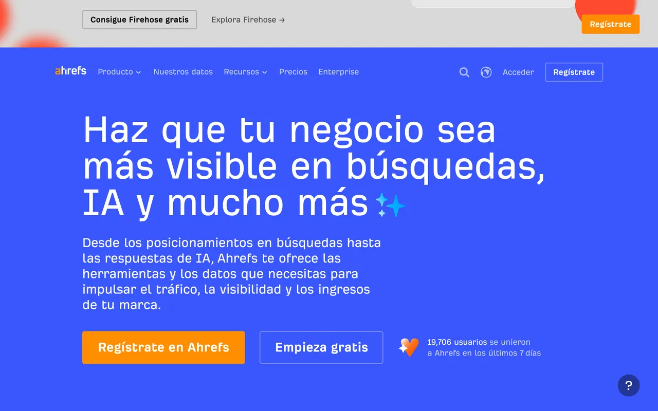 Ahrefs en español, alternativa a Semrush para keywords y backlinks (julio de 2026)