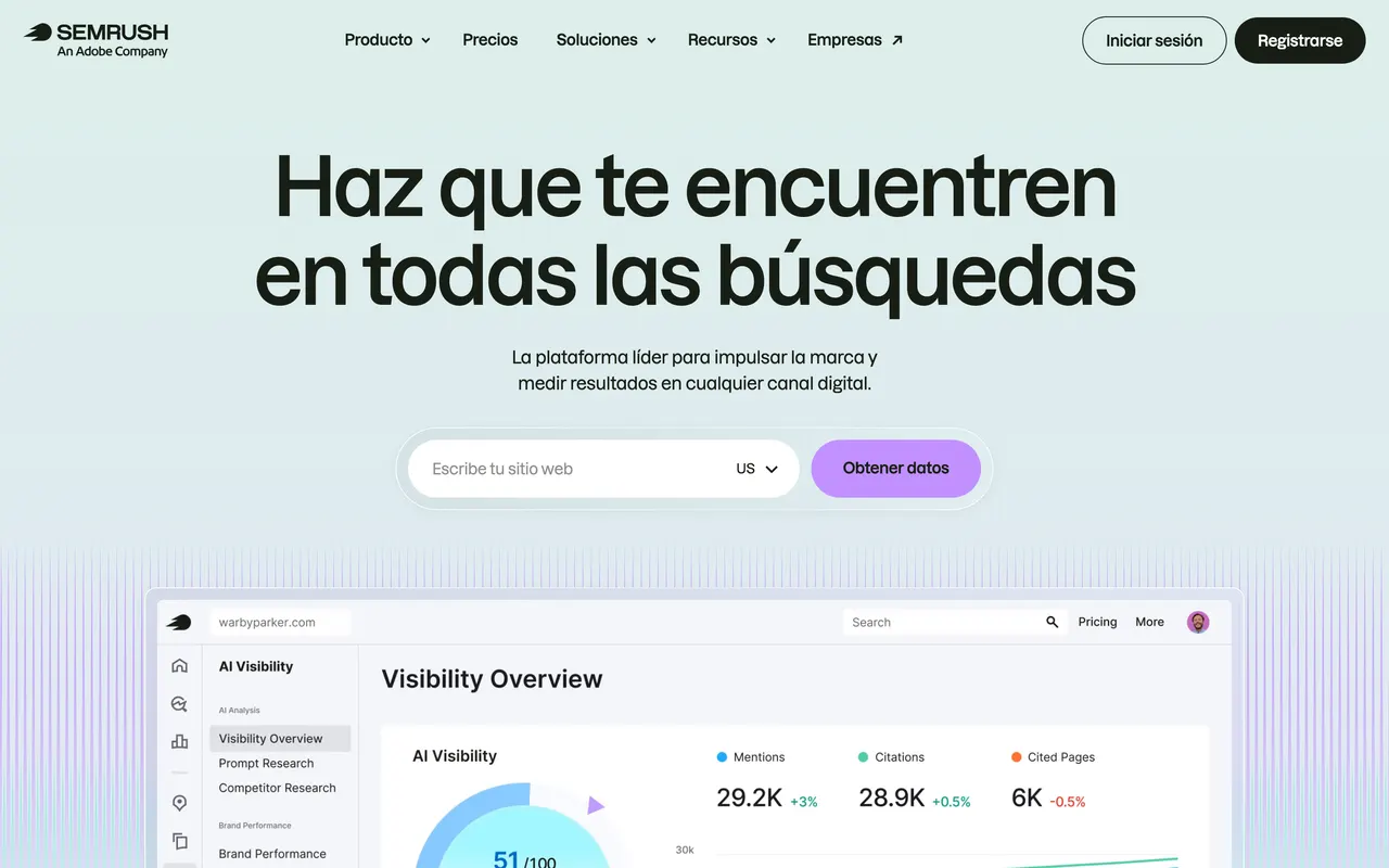 Semrush en español, herramienta para analizar las palabras clave de la competencia