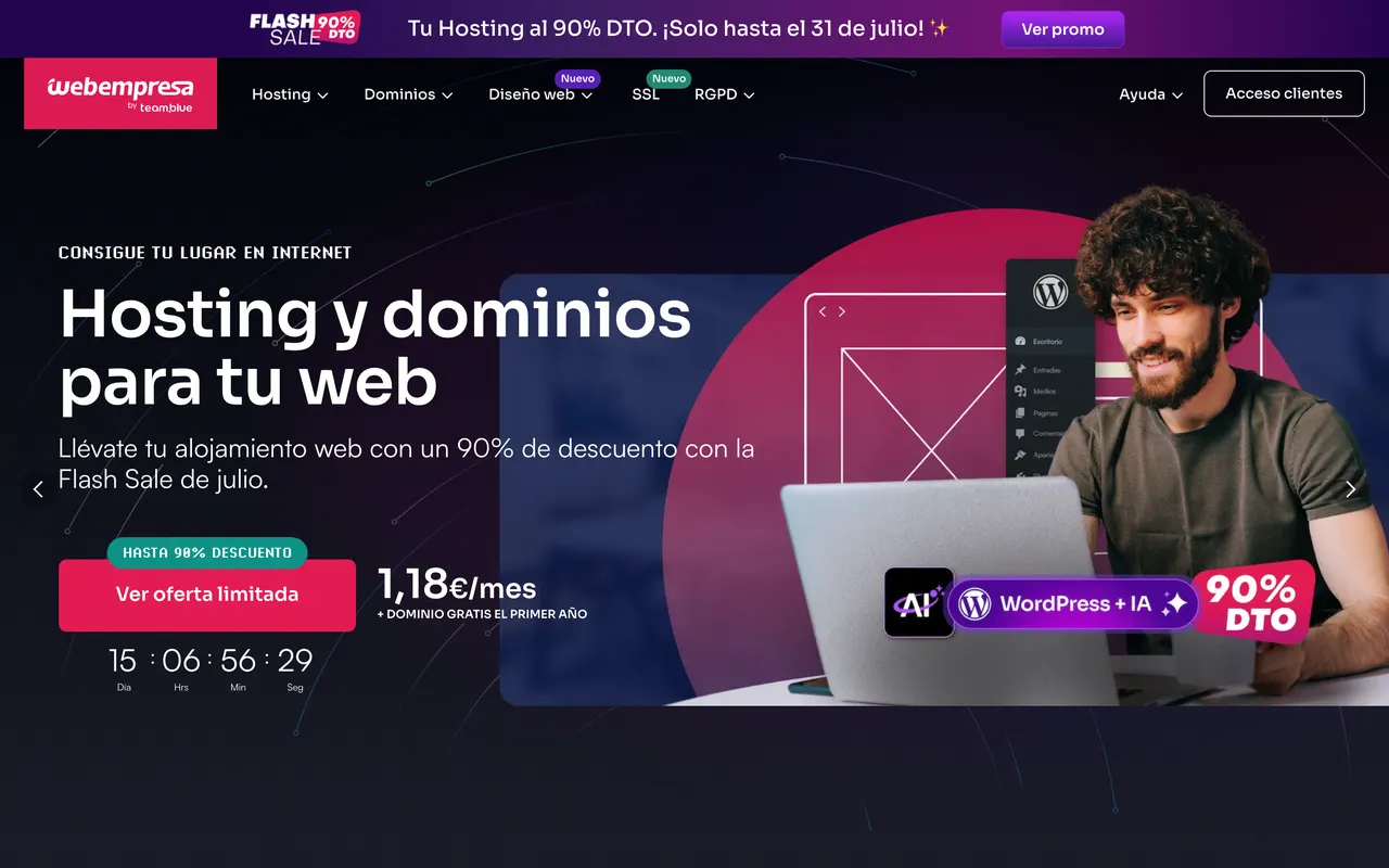 Webempresa, hosting español especializado en WordPress