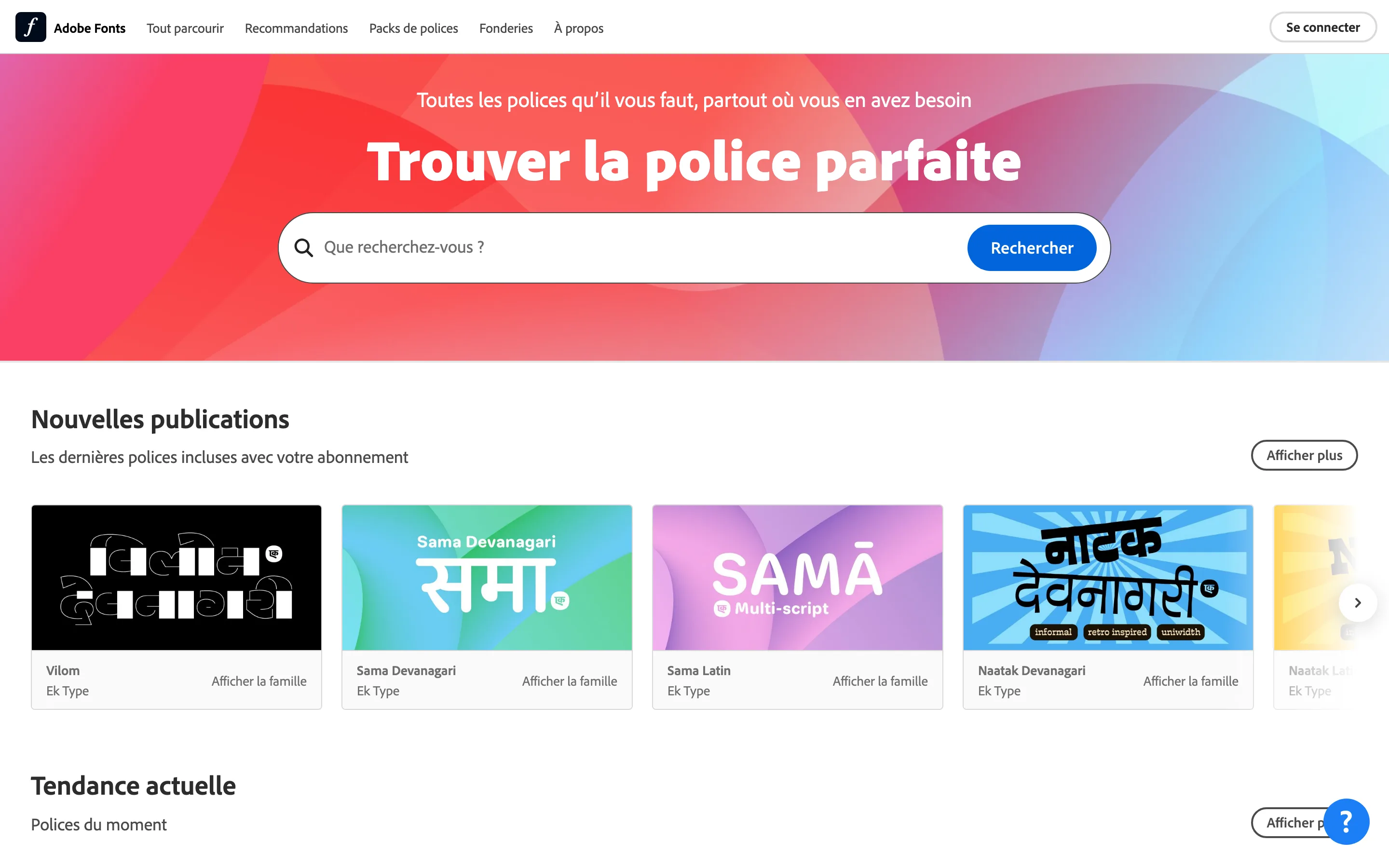 Adobe Fonts, milliers de polices incluses avec un abonnement Creative Cloud