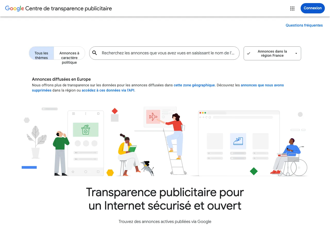Google Ads Transparency Center, le centre de transparence publicitaire gratuit de Google