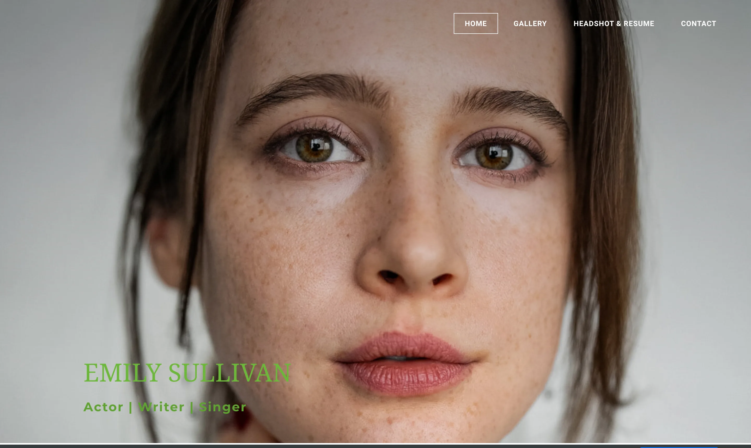 Site de CV d'Emily Sullivan, actrice et chanteuse