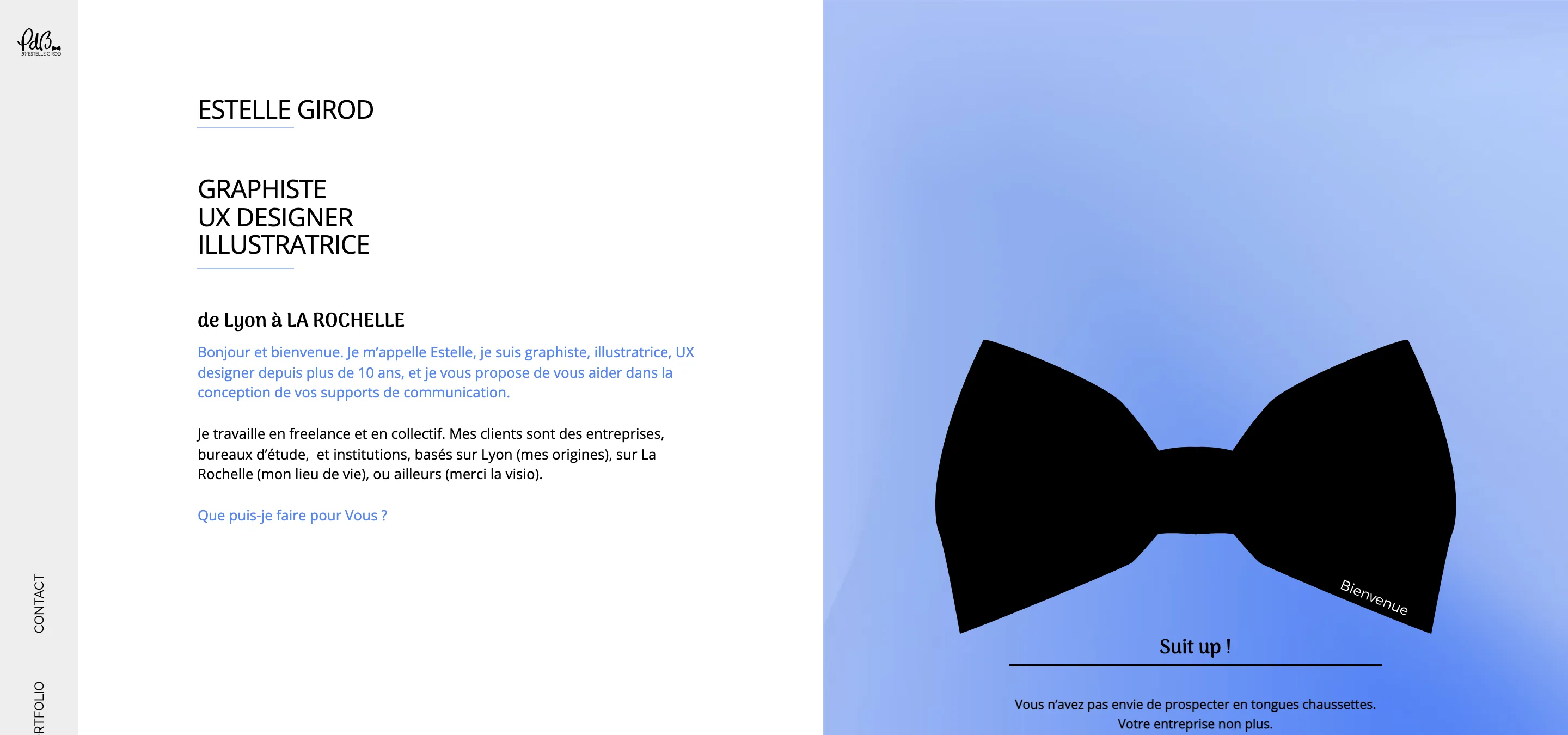Site de CV d'Estelle Girod, graphiste et UX designer