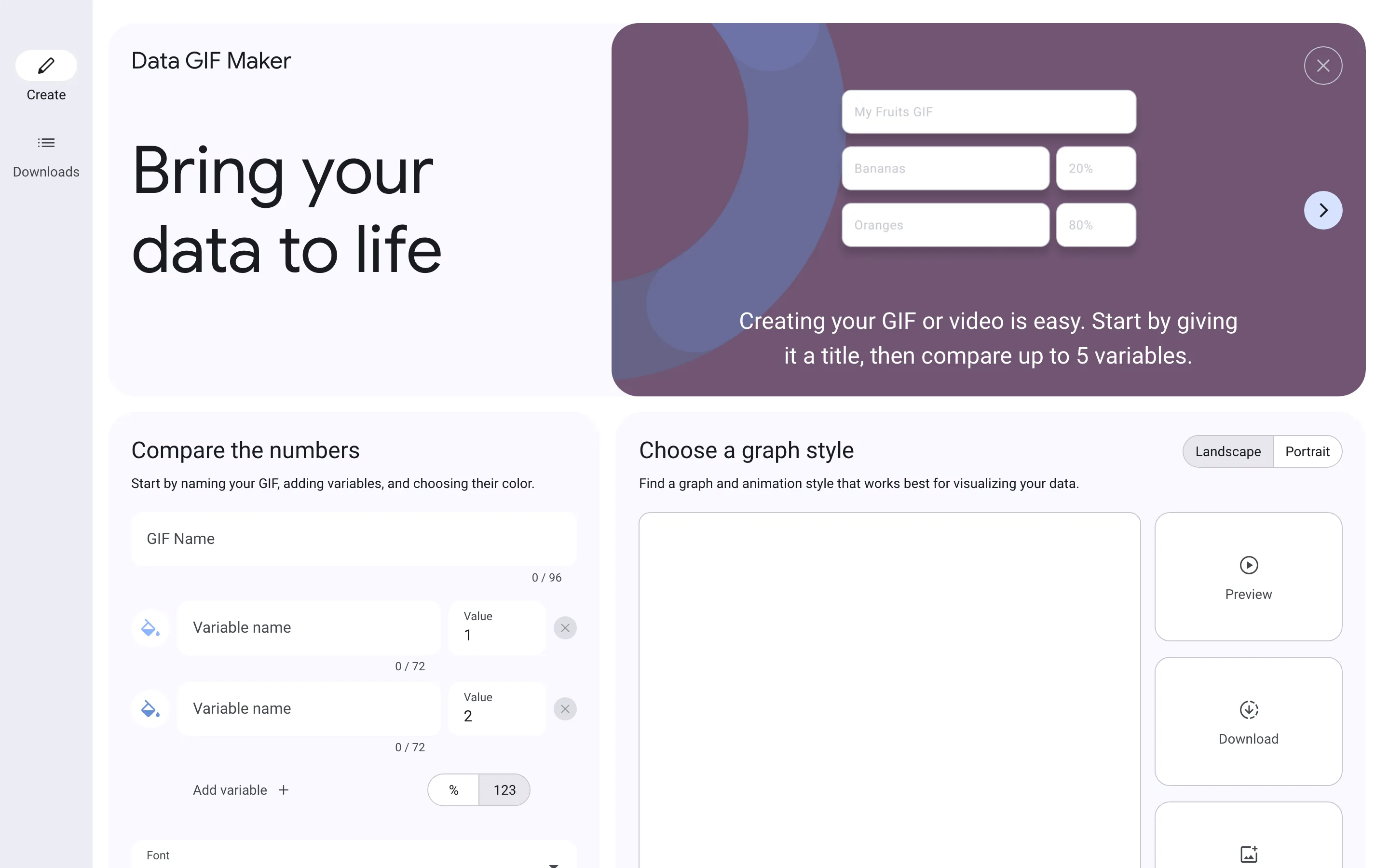 Data GIF Maker de Google pour animer des données