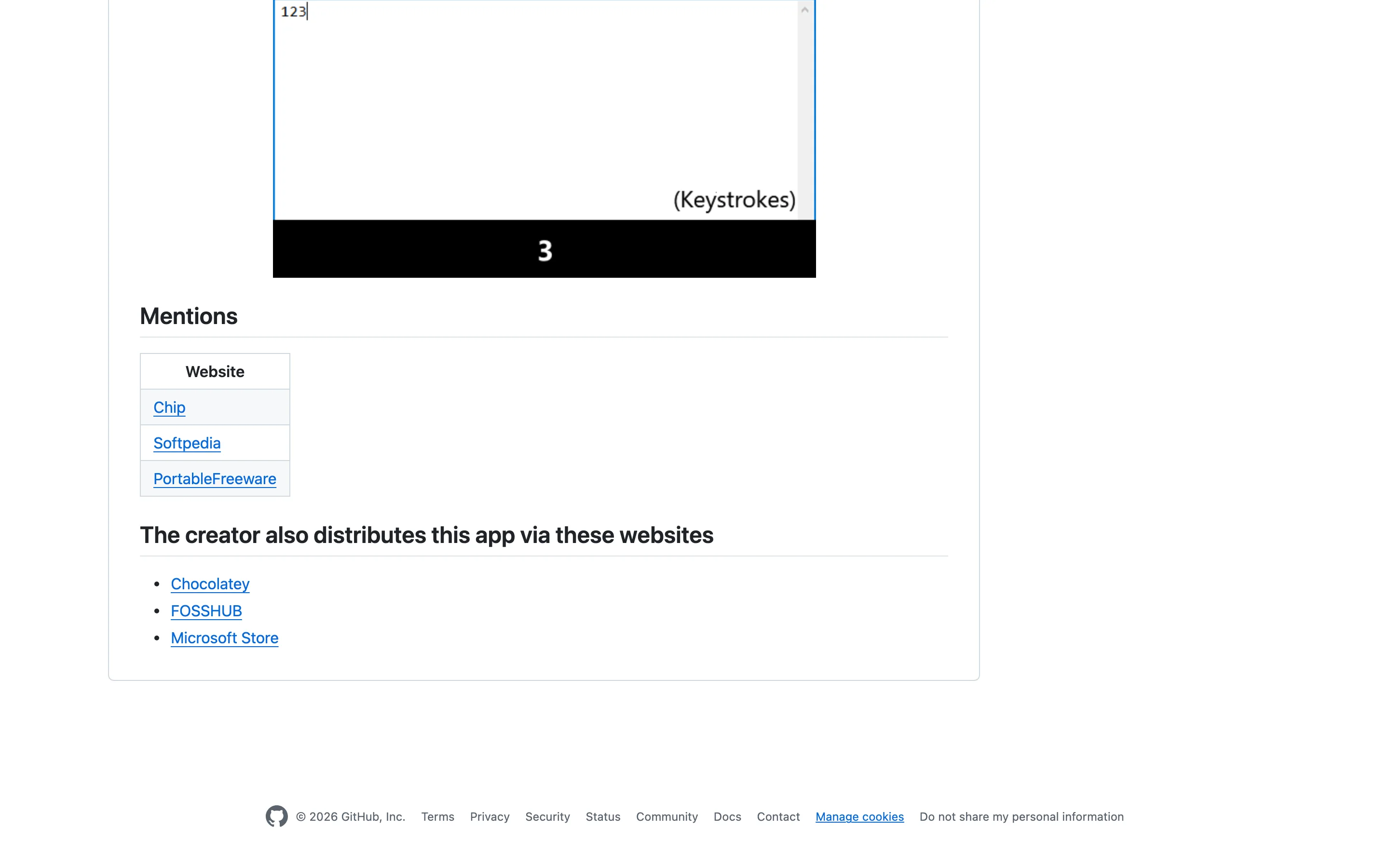 Page du logiciel libre ScreenToGif sur GitHub