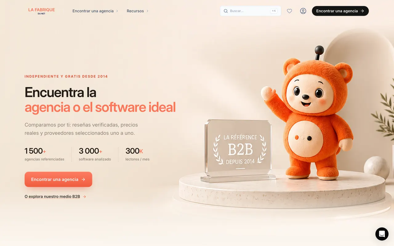 Página principal (home) del sitio web de La Fabrique du Net
