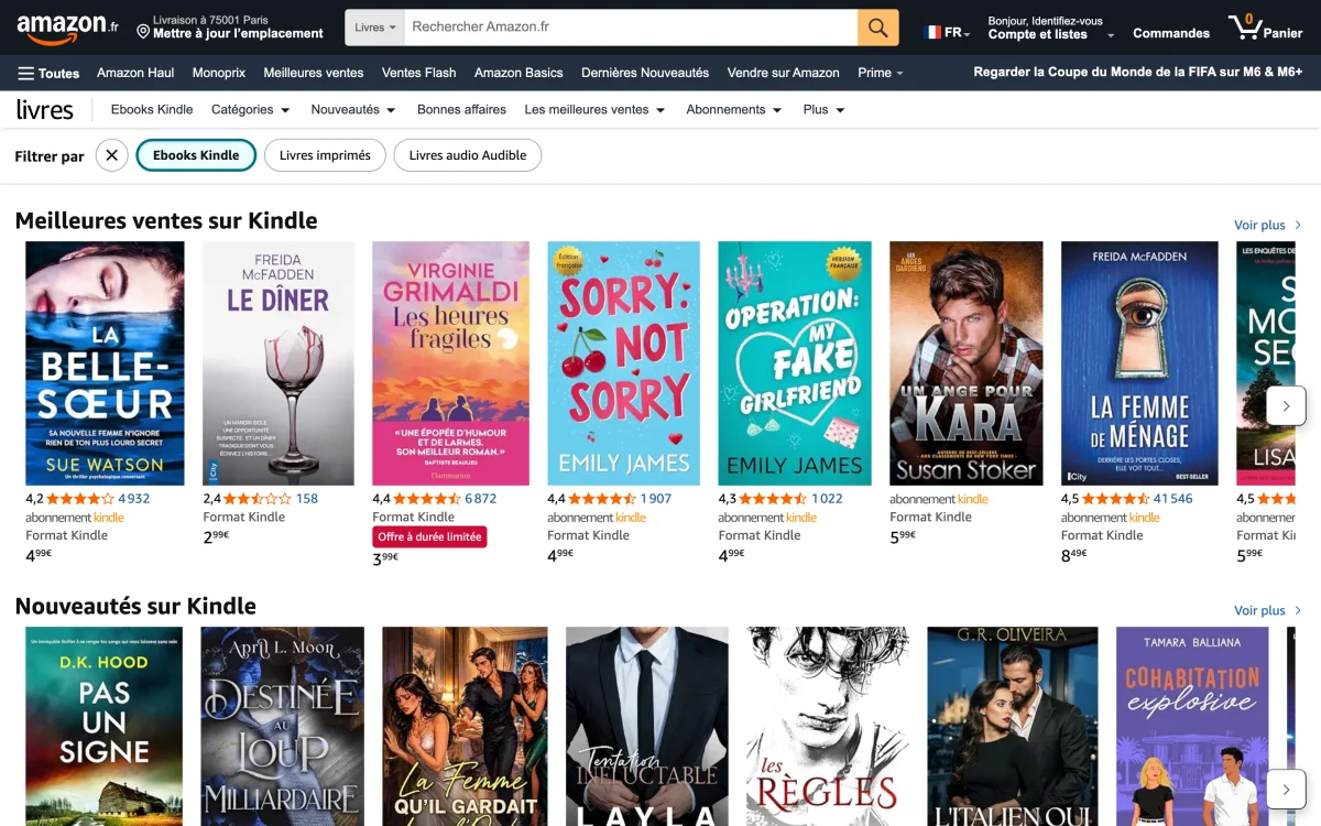 La boutique Ebooks Kindle d'Amazon et ses meilleures ventes