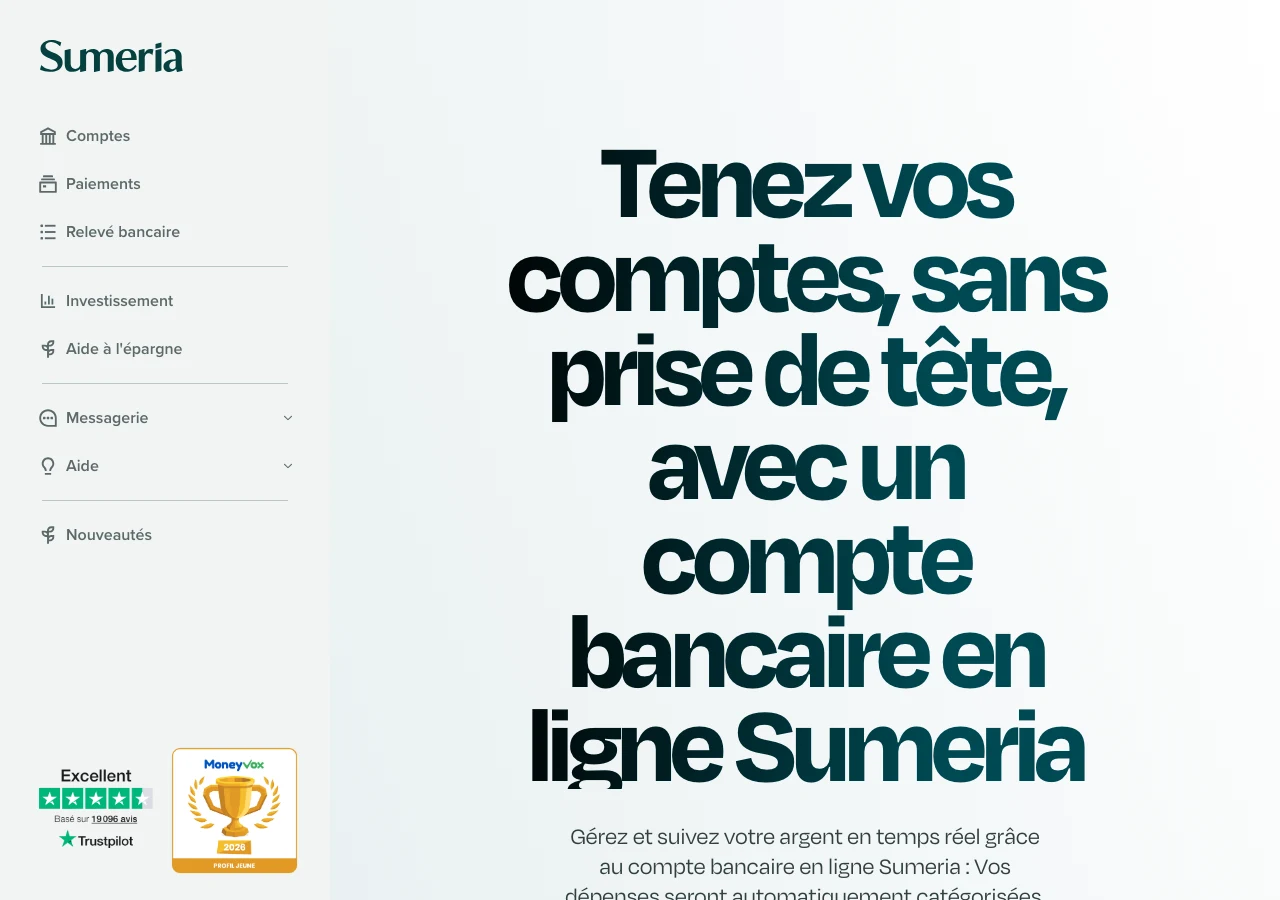 Capture du site de Sumeria en juillet 2026, la fintech française anciennement Lydia : le rebrand de 2024 illustre pourquoi un dossier de presse doit raconter la continuité de l'histoire au-delà du changement de nom