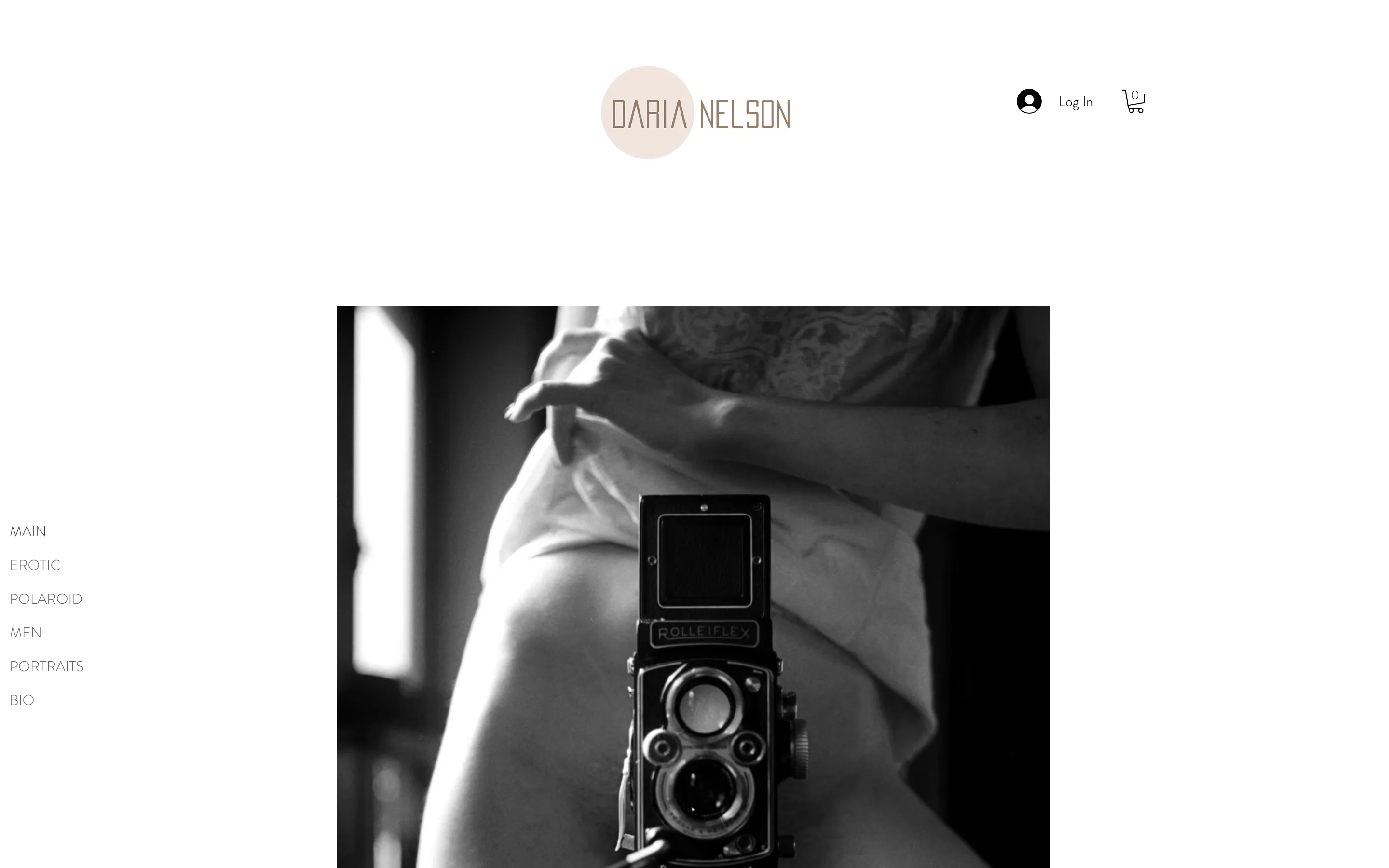 Site de la photographe Daria Nelson réalisé avec Wix.