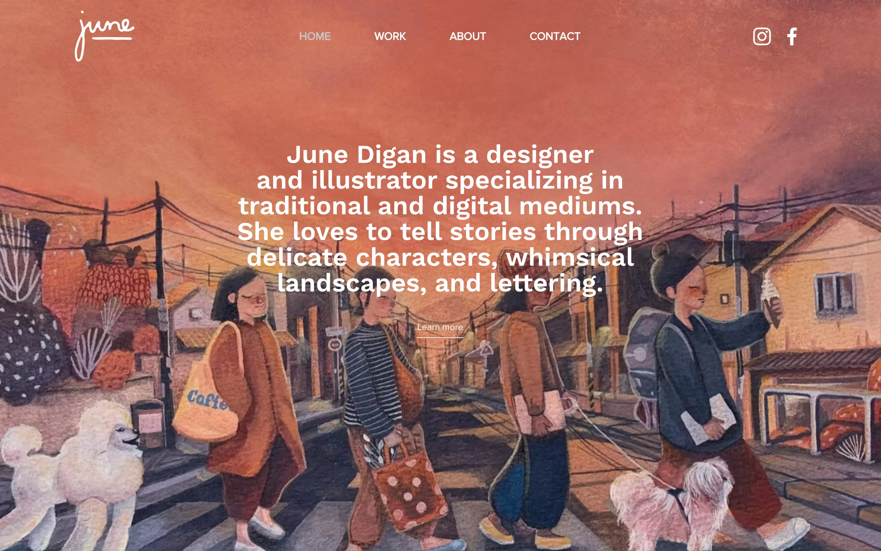 Portfolio de la designeuse June Digann réalisé avec Wix.