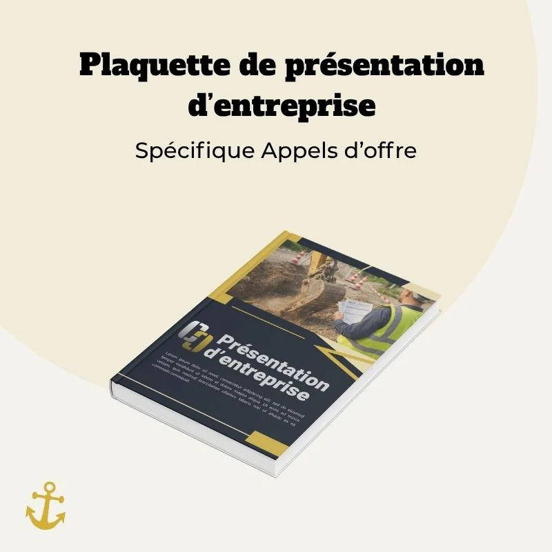 Visuel du produit plaquette de présentation d'entreprise pour appels d'offres de CapitaineChantier, destiné aux entreprises du bâtiment