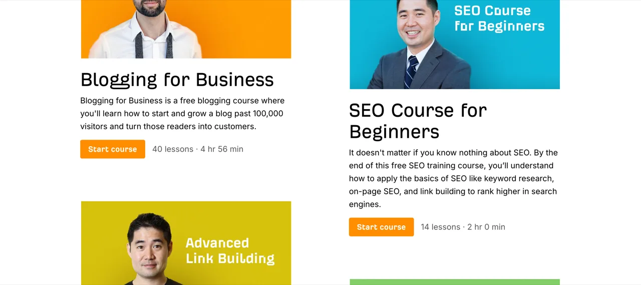 Ahrefs Academy : SEO Course for Beginners, cours gratuit de 14 leçons et 2 heures