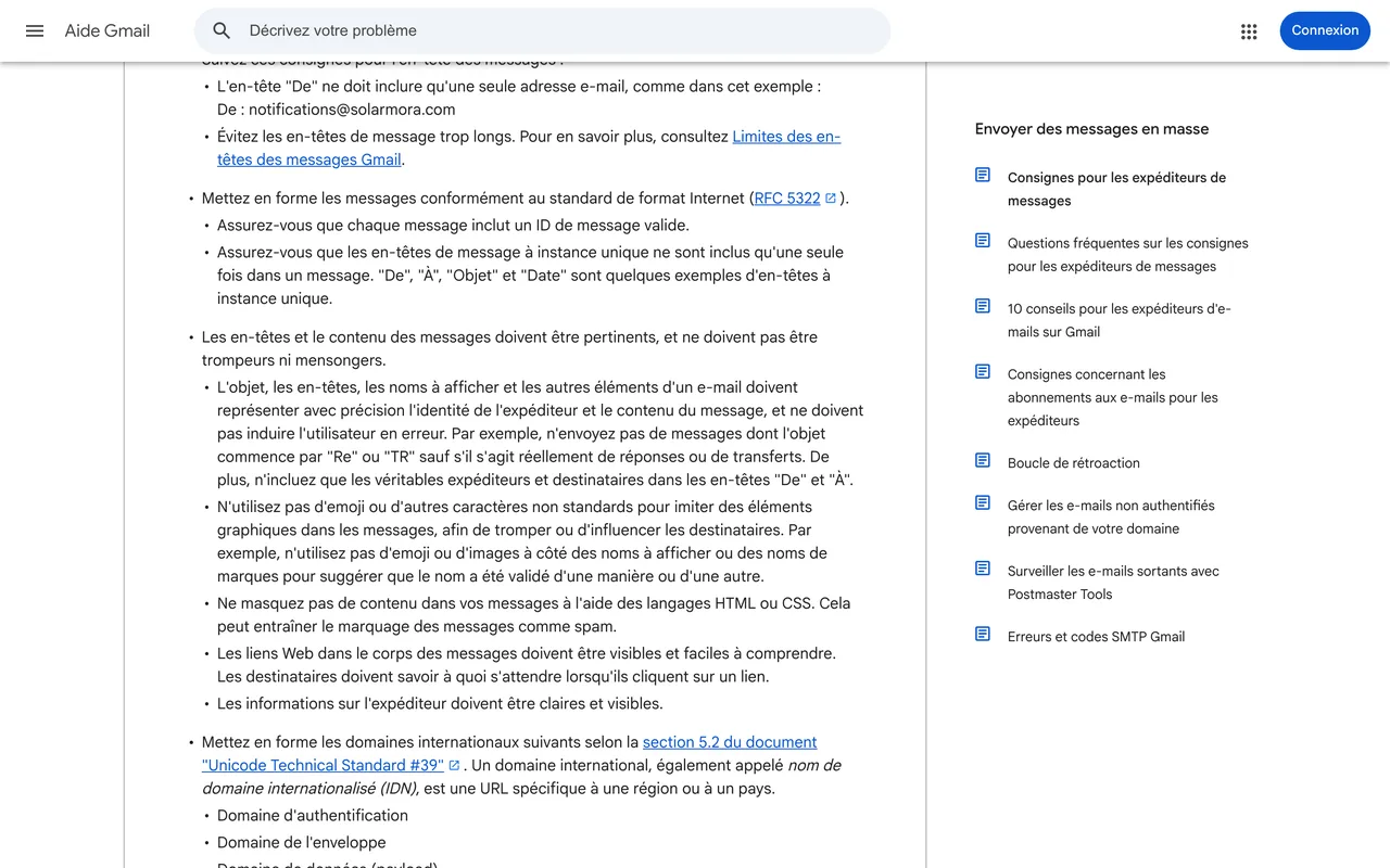 Consignes Google pour les expéditeurs : l'objet doit représenter le contenu, pas de faux Re ou TR